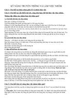 KỸ NĂNG TRUYỀN THÔNG và làm VIỆC NHÓM