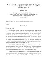 Văn Miếu Hà Nội giai đoạn 1884-1945(Qua tài liệu lưu trữ)