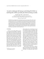 So sánh và đánh giá chất lượng của hệ thống DS-CDMA và hệ thống MC-CDMA qua kênh pha đinh đa đường và nhiễu