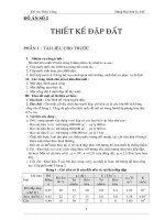 Đồ án Thủy công - Đồ án số 2 Thiết kế đập đất