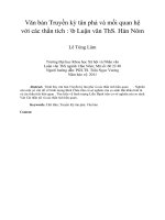 Văn bản Truyền kỳ tân phả và mối quan hệ với các thần tích
