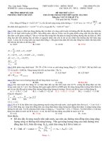 Đề thi thử quốc gia 2015 môn lý lần 7 có lời giải chi tiết
