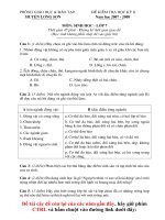 Đề thi HK II môn Sinh học 7 - Huyện Lương Sơn 08