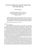 Vai trò của Phật giáo trong đời sống xã hội Việt Nam hiện nay