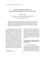 Quyền thỏa thuận lựa chọn tòa án giải quyết tranh chấp dân sự có yếu tố nước ngoài