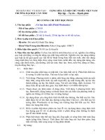 đề cương chi tiết học phần cơ học lưu chất