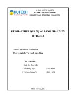 HƯỚNG DẪN KÊ KHAI THUẾ GTGT HUTECH 2015