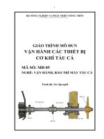 giáo trình vận hành thiết bị cơ khí tàu cá