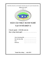 NGHIỆP vụ bếp báo cáo THỰC HÀNH NGHỀ tại cơ sở năm 2015