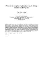 Vấn đề sử dụng tục ngữ ca dao truyền thống trên báo in đương đại