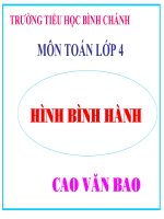 Toán lớp 4-Hình bình hành
