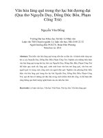 Văn hóa làng quê trong thơ lục bát đương đại (Qua thơ Nguyễn Duy, Đồng Đức Bốn, Phạm Công Trứ)