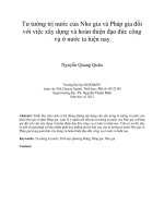 Tư tưởng trị nước của Nho gia và Pháp gia đối với việc xây dựng và hoàn thiện đạo đức công vụ ở nước ta hiện nay