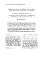 Đánh giá mức độ cam kết và thực thi cam kết WTO trong lĩnh vực dịch vụ ngân hàng của Việt Nam
