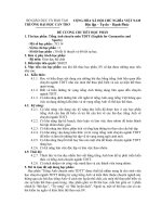 đề cương chi tiết học phần tiếng anh chuyên môn TDTT