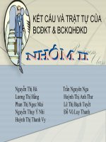 chuong 2: kết cấu bảng cân đối kế toán