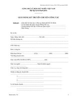 Đơn đăng ký thuyên chuyển công tác