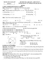 KIỂM TRA HỌC KÌ II TOÁN 9 CÓ ĐÁP ÁN CỤ THỂ