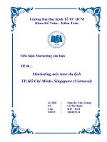 tiểu luận quản trị marketing Marketing mix tour du lịch TP.Hồ Chí Minh- Singapore (Vietravel)