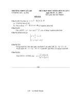 ĐE VÀ ĐÁP THI HOC SINH GIOI TRƯỜN KHÔI 10 LÀN 1