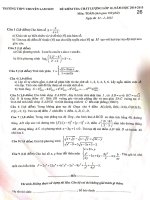 Đề thi mẫu THPT quốc gia môn toán năm 2015 Trường THPT chuyên Lam Sơn