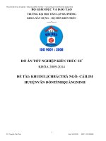 Đồ án tốt nghiệp kỹ sư xây dựng thiết kế Khu du lịch Bắc Trà Ngò - Cái Lim, huyện Vân Đồn, tỉnh Quảng Ninh