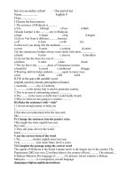 ĐỀ KIỂM TRA & THI HOC KỲ 09-10ĐỀ KIỂM TRA 1 TIẾT MÔN  ANH (09-10)