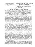 KH triển khai các cuộc vận động và PT thi đua