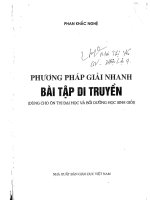 PHƯƠNG PHÁP GIẢI NHANH DÀNHCHO ÔN THI ĐẠI HỌC VÀ BỒI DƯỠNG HỌC SINH GIỎI