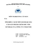 tiểu luận quản trị marketing Tìm hiểu việc thực hiện quảng cáo qua truyền hình của công ty Unilever Việt Nam đối với dầu gội Sunsilk