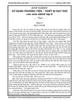 KINH NGHIỆM  SỬ DỤNG PHƯƠNG TIỆN – THIẾT BỊ DẠY HỌC  vào môn GDCD lớp 9