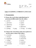 AV 9 Unit 4 Learning a foreign language 1