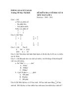de thi lop 4 - Cuoi HK 2 toan