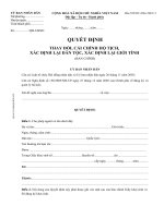 QUYẾT ĐỊNH XAC DINH LẠI GIOI TINH, DAN TOC (Ban chinh)