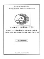 TÀI LIỆU HUẤN LUYỆN NGHIỆP VỤ QUẢN LÝ CHẤT LƯỢNG TRONG KINH DOANH DẦU KHÍ MỎ HOÁ CHẤT LỎNG