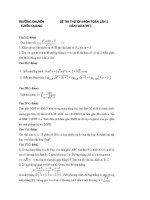 ĐỀ THI THỬ ĐH CHUYÊN TUYÊN QUANG LẤN