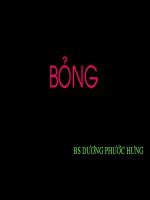 Bài giảng về bỏng của Thạc sỹ Dương Phước Hưng