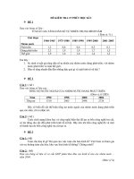 Đề kiểm tra 15 phút học kì I