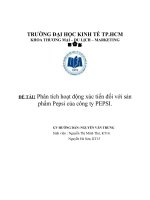 tiểu luận quản trị marketing Phân tích hoạt động xúc tiến đối với sản phẩm Pepsi của công ty PEPSI.