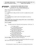 ĐỀ THI+ĐÁP ÁN THI THỬ TN LẦN 3 NĂM 2011