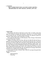 MỘT VÀI BIỆN PHÁP NÂNG CAO CHẤT LƯỢNG CHƯƠNG:           ĐỘI HÌNH ĐỘI NGŨ MÔN THỂ DỤC LỚP BỐN, LỚP NĂM