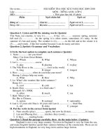 kiem tra hoc lop 6 ki  II (2010-2011)