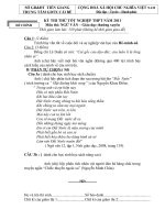 ĐỀ THI THU TỐT NGHIỆP LẦN 3 NĂM 2011