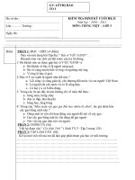 ĐỀ THI CKII - MÔN TIẾNG VIỆT - LỚP 3