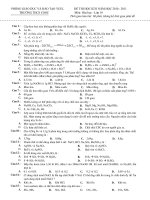 ĐỀ THI HKII HÓA 10 CÓ ĐÁP ÁN