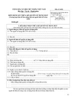 ĐƠN ĐĂNG KÝ THỪA KẾ QSD  ĐẤT