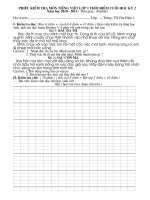 De khao sat cuoi nam tu lop 1 - lop 5