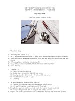 trắc nghiệm ề bác sỹ nội trú y khoa