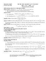 ĐỀ THI THỬ ĐH LẦN 2 CHUYÊN HÀ TĨNH