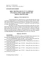 HIỆU TRƯỞNG QUẢN LÝ VÀ CHỈ ĐẠO  ỨNG DỤNG CÔNG NGHỆ THÔNG TIN  TRONG TRƯỜNG HỌC